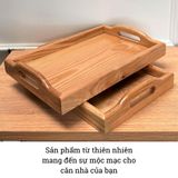 Khay trà gỗ BAMBOO HOME đựng đồ, thức ăn, trang trí, cách nhiệt phong cách Nhật Bản dùng cho nhà hàng khách sạn