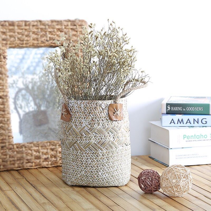 Giỏ cói cắm hoa - Giỏ mây tre - The bamboo