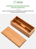 Hộp Đựng Đũa Kiểu Nhật Bản BAMBOO HOME Có Nắp Đậy Dùng Trong Nhà Hàng Khách Sạn Gia Đình Chia Ngăn Bằng Gỗ Tre Cao Cấp