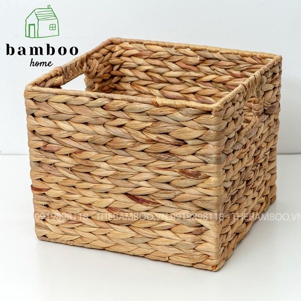 Giỏ bèo lục bình vuông - Giỏ mây tre - The bamboo