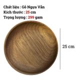 Khay gỗ cao cấp tối màu nhiều kích thước BAMBOO HOME đựng đồ ăn trà bánh kẹo trong gia đình nhà hàng khách sạn