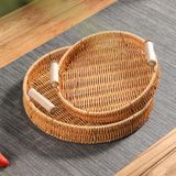 Khay đan tay thủ công Việt Nam BAMBOO HOME đựng bánh kẹo hoa quả, đồ khô, mĩ phẩm trong khách sạn, nhà hàng, phòng khách