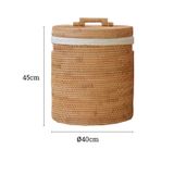 Sọt mây đan thủ công Việt Nam BAMBOO HOME có tay cầm đựng quần áo, đồ chơi, decor sử dụng ở phòng khách, phòng ngủ