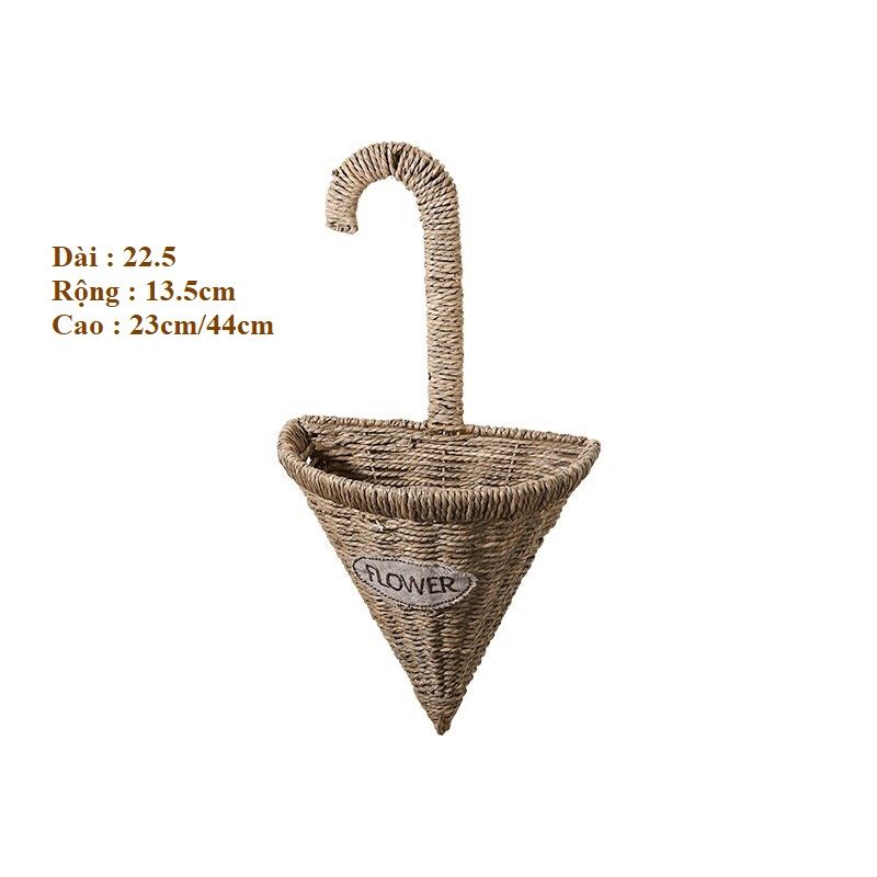 Giỏ cói hình chiếc ô - Giỏ mây tre – The bamboo