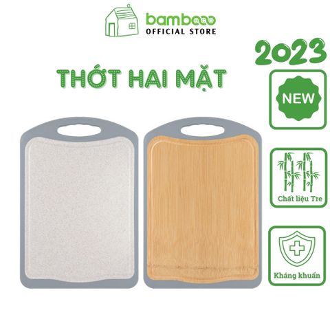 Thớt kháng khuẩn và tre nguyên tấm BAMBOO HOME cao cấp hai mặt dày dặn chắc chắn dùng trong gia đình nhà hàng khách sạn