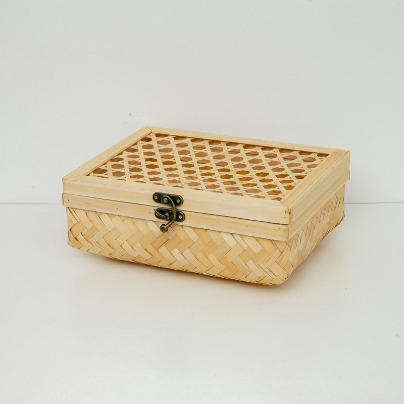 Giỏ quà tặng mây tre đặt theo yêu cầu - Bamhoo Home
