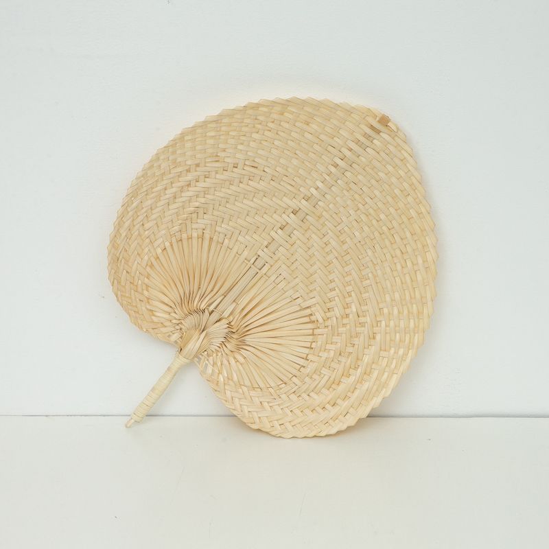 Quạt lá cọ trang trí 03 - Quạt đan thủ công - The bamboo