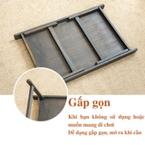 Bàn trà cao cấp gỗ cói BAMBOO HOME có thể gấp gọn, phong cách Nhật cổ điển dùng trong phòng khách nhà hàng khách sạn