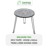 Bàn Khảm Trai Cao Cấp BAMBOO HOME Phong Cách Bắc Âu Để Phòng Khách Trong Gia Đình - Khách Sạn - Resort - Dã Ngoại