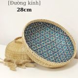 Rổ mây tre hoa sao BAMBOO HOME đan nhiều màu đựng hoa quả trang trí decor