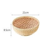 Rổ mây tre hoa sao BAMBOO HOME đan nhiều màu đựng hoa quả trang trí decor