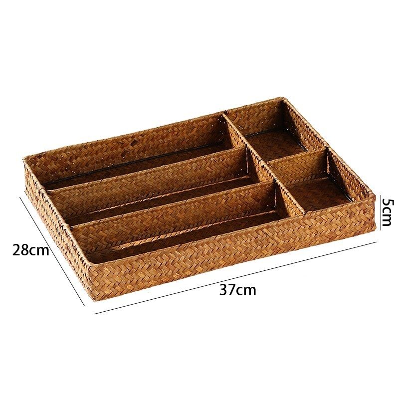 Khay cói đa năng 5 ngăn - Giỏ mây tre – The bamboo