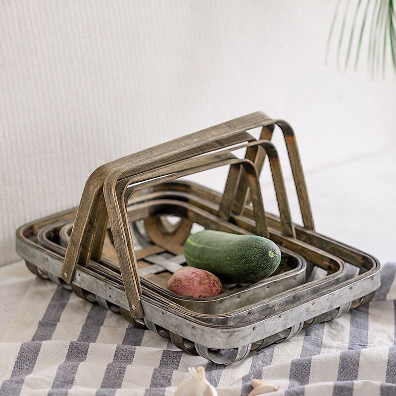 Khay tre mạ kẽm - The bamboo