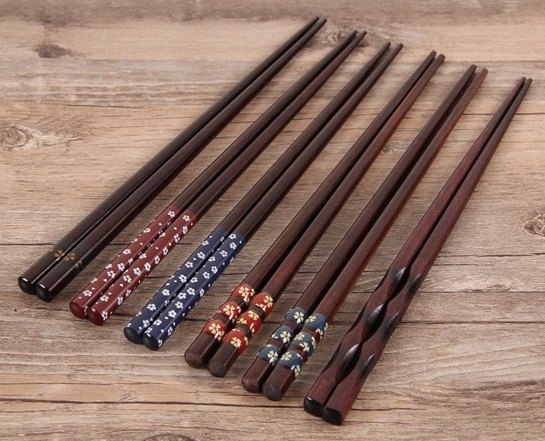Đũa gỗ hoa văn - Đũa gỗ phong cách Nhật Bản - The bamboo