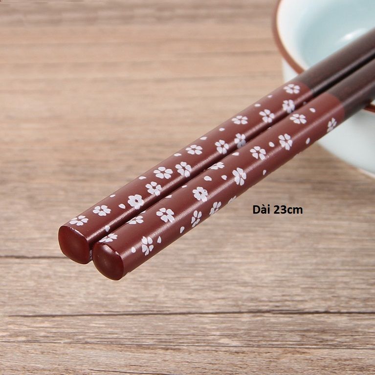 Đũa gỗ hoa văn - Đũa gỗ phong cách Nhật Bản - The bamboo