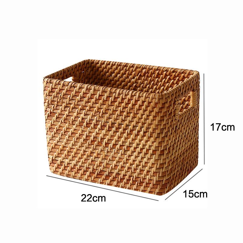 R221517 Giỏ mây tre đan có tay xách - Giỏ mây tre - The bamboo