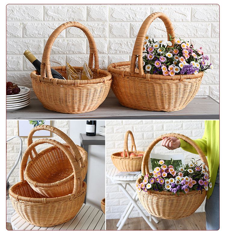 Giỏ Picnic phong cách Bắc Âu - Mây tre đan - BamBoo Home