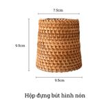 Đựng bút để bàn mây tre đan Việt Nam BAMBOO HOME đựng đũa thìa các vật dụng nhỏ để trên bàn làm việc tủ trên nhà bếp