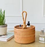 Hộp đựng đũa thia mây tre đan BAMBOO HOME kệ để đồ nhà bếp , để điều khiển , để đồ đa năng trong phòng khách phòng bếp