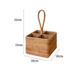 Hộp đựng đũa thia mây tre đan BAMBOO HOME kệ để đồ nhà bếp , để điều khiển , để đồ đa năng trong phòng khách phòng bếp