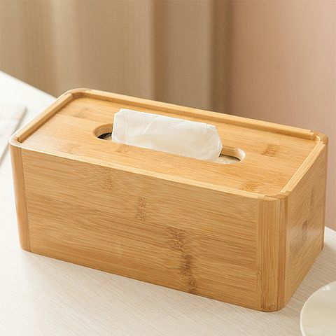 Hộp đựng giấy ăn tre cao cấp BAMBOO HOME hình chữ nhật để ở phòng khách, phòng ngủ, phòng làm việc thân thiện môi trường