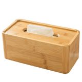 Hộp đựng giấy ăn tre cao cấp BAMBOO HOME hình chữ nhật để ở phòng khách, phòng ngủ, phòng làm việc thân thiện môi trường