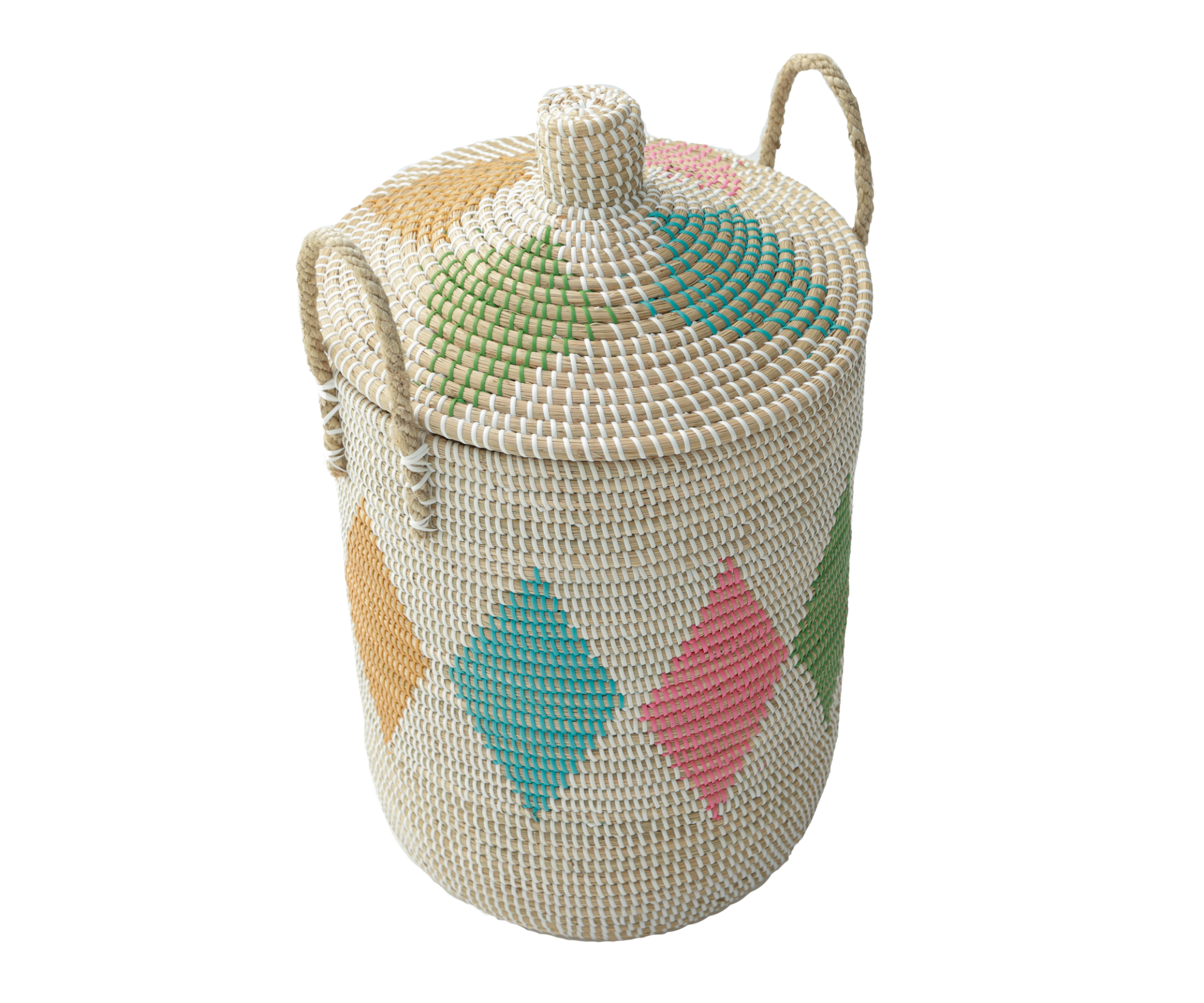 Giỏ mây tre cói có nắp đựng đồ - Giỏ mây tre - The bamboo