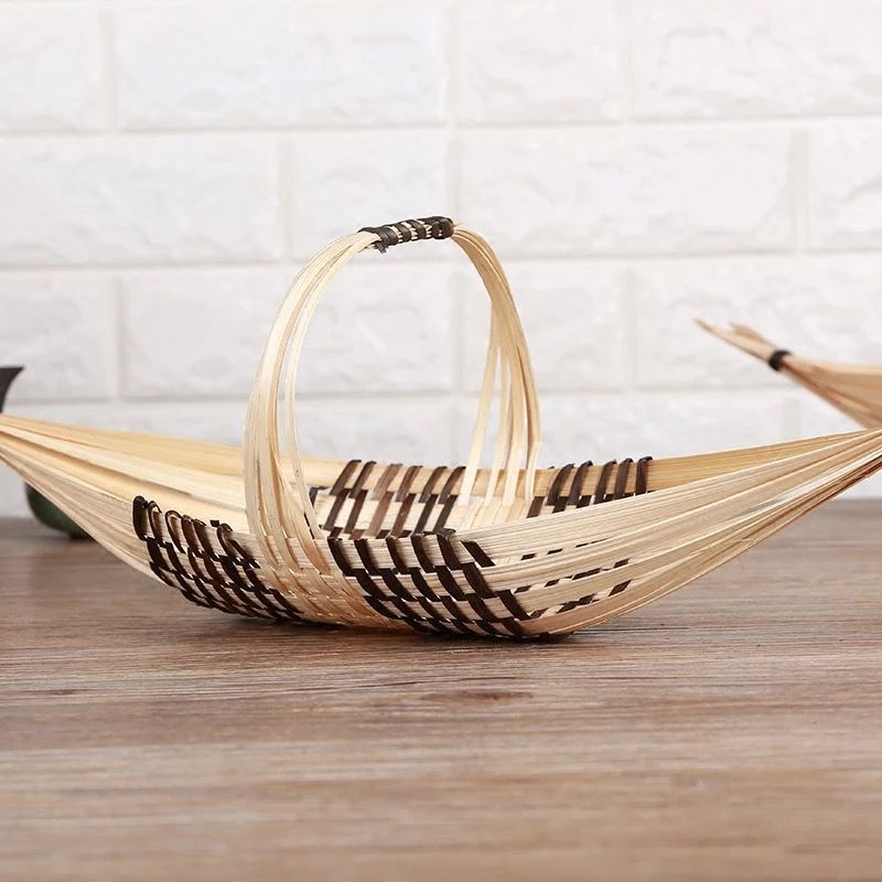 Thuyền tre trang trí - Thuyền tre đựng đồ - The bamboo