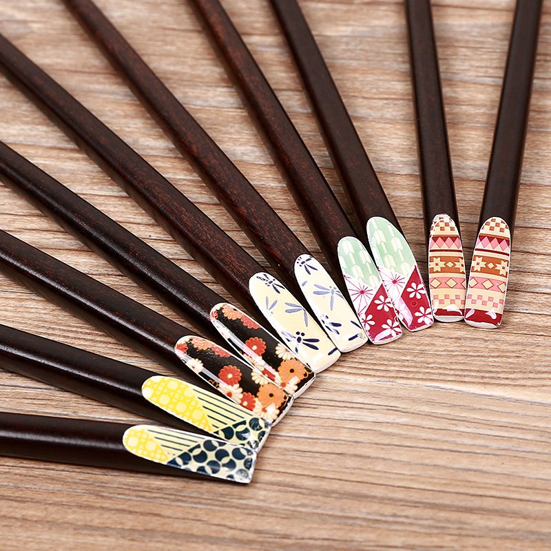 Đũa gỗ hoa văn - Đũa gỗ phong cách Hàn Quốc - The bamboo