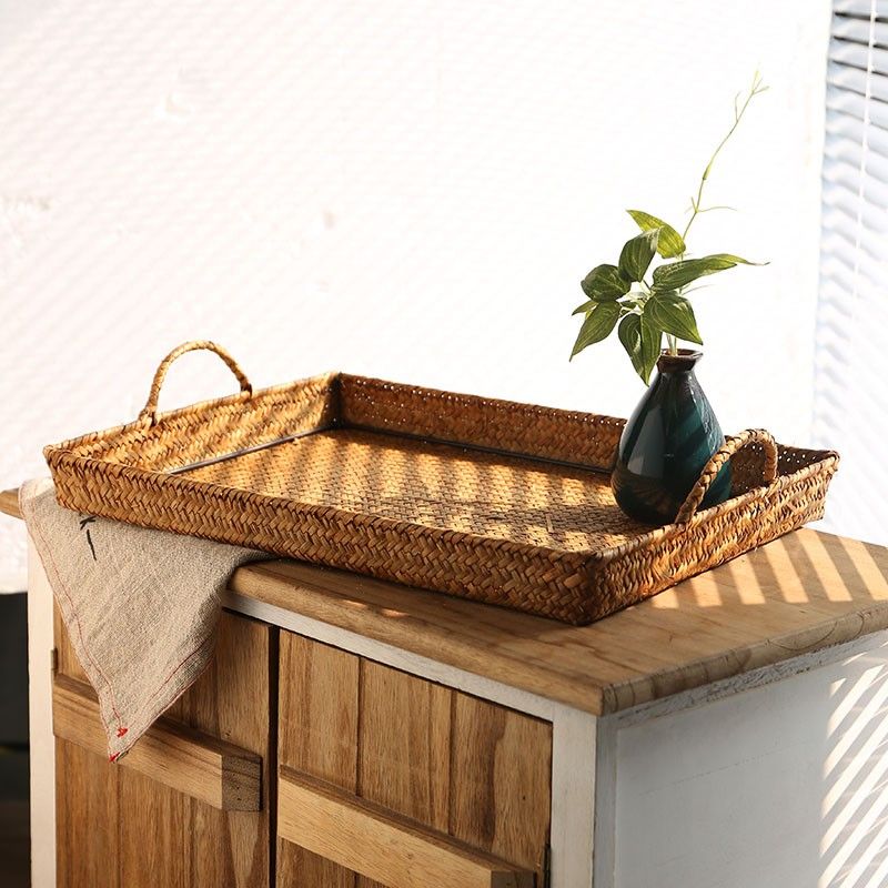 Khay cói đa năng đựng đồ - Giỏ mây tre – The bamboo