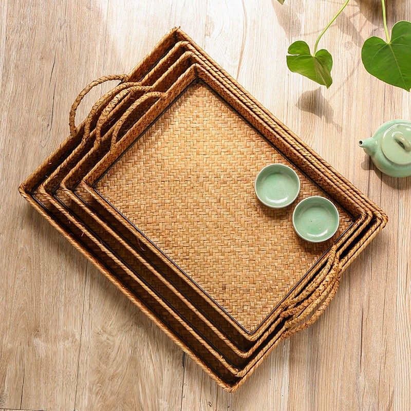 Khay cói đa năng đựng đồ - Giỏ mây tre – The bamboo