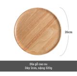 Khay gỗ tròn cao cấp BAMBOO HOME cách nhiệt chống dính trang trí decor