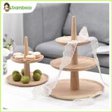 Khay gỗ decor BAMBOO HOME đĩa đựng bánh ngọt, trái cây các loại , cá tính hiện đại