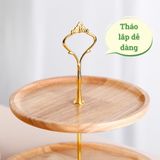 Khay gỗ decor BAMBOO HOME đĩa đựng bánh ngọt, trái cây các loại , cá tính hiện đại