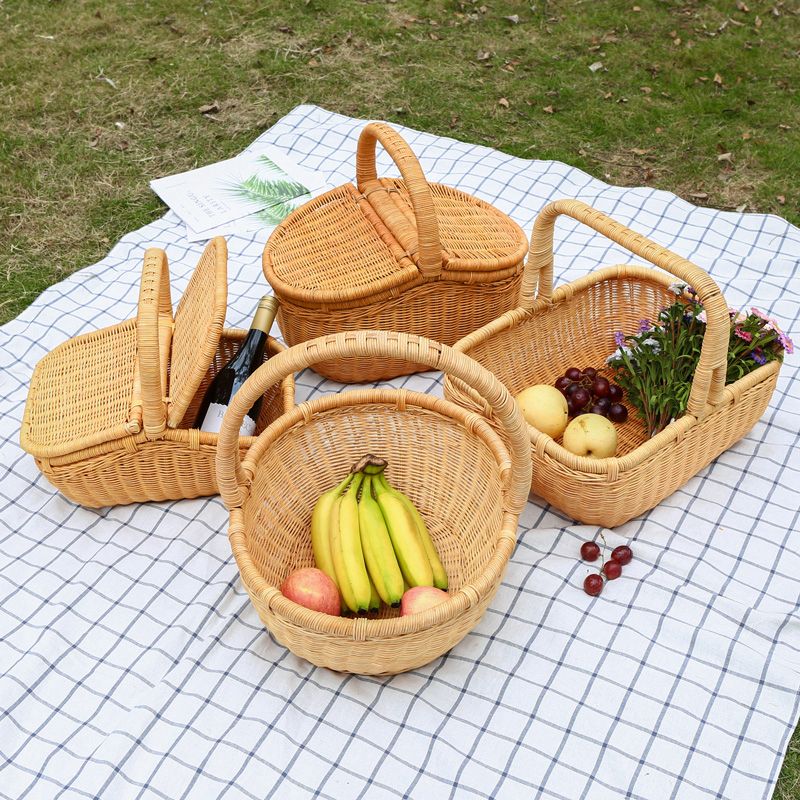Giỏ Picnic phong cách Bắc Âu - Mây tre đan - BamBoo Home