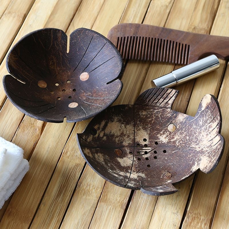 Gáo dừa đựng xà bông - Gáo dừa trang trí - The bamboo