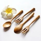 Thìa dĩa gỗ cafe màu tự nhiên BAMBOO HOME dùng trong nhà hàng khách sạn gia đình thân thiện môi trường phong cách Nhật