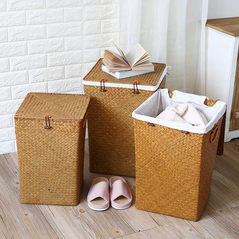 Giỏ đựng quần áo cói - Giỏ mây tre – The bamboo