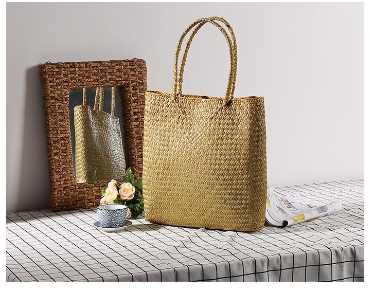 Túi mây tre đan cói - Giỏ mây tre - The bamboo