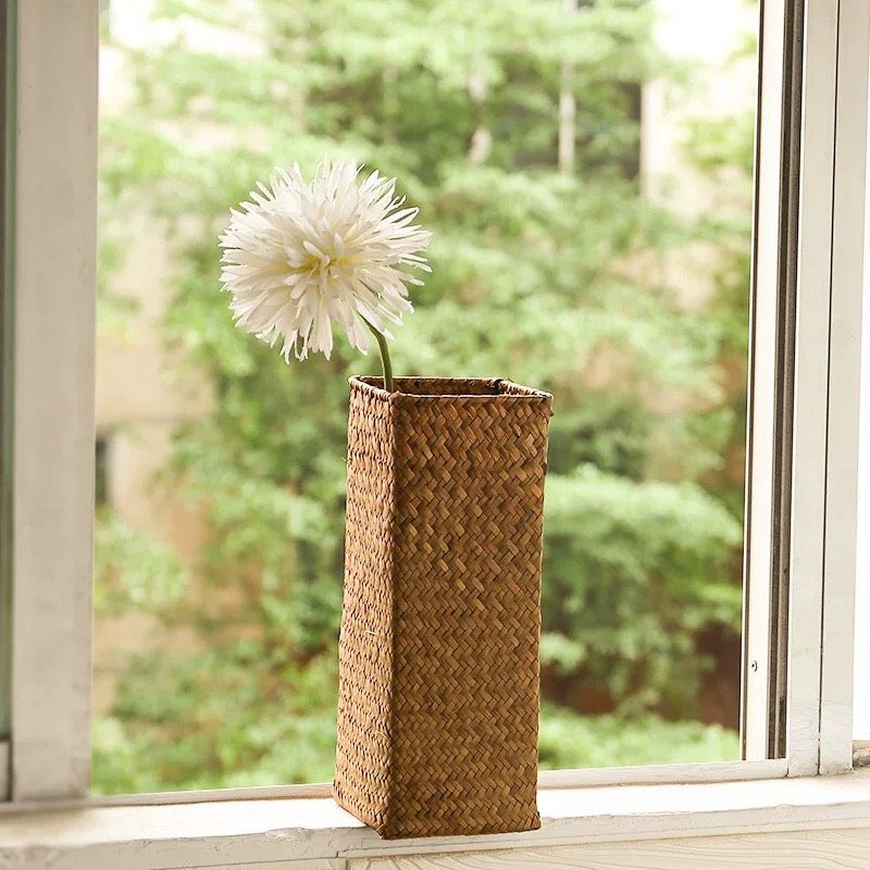 Giỏ cói cắm hoa - Giỏ mây tre – The bamboo