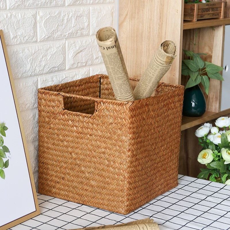Giỏ cói có tay xách - Giỏ mây tre – The bamboo