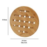 Tấm lót nồi gỗ tre cao cấp BAMBOO HOME cách nhiệt loại dày nhiều kích thước, chống trầy xước mặt bàn, chống nóng