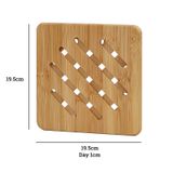 Tấm lót nồi gỗ tre cao cấp BAMBOO HOME cách nhiệt loại dày nhiều kích thước, chống trầy xước mặt bàn, chống nóng