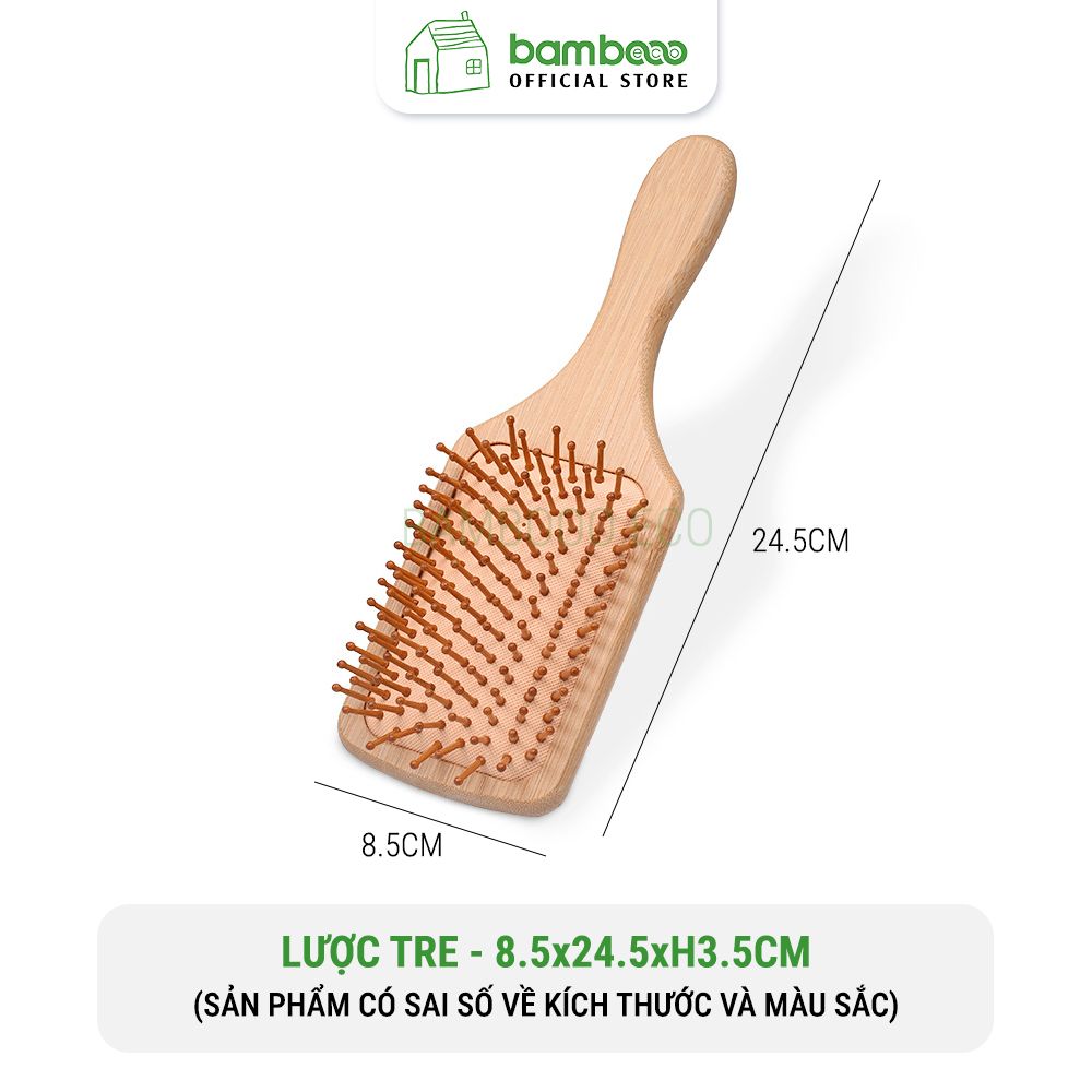 Lược Gỗ Tre Massage Da Đầu BAMBOOO ECO Bằng Tre Thân Thiện Với Môi Trường