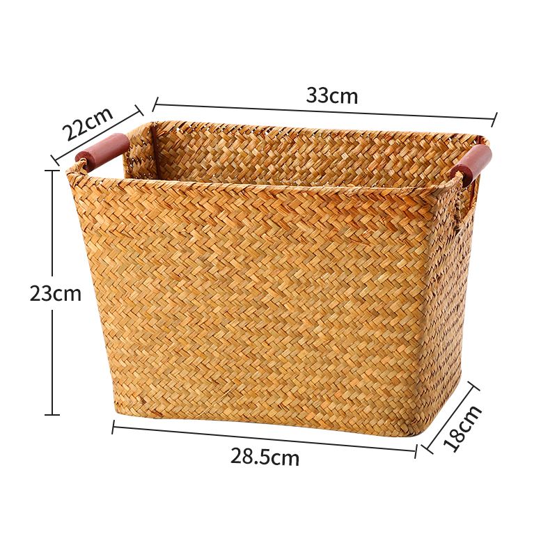 Giỏ cói tay xách gỗ - Giỏ mây tre – The bamboo