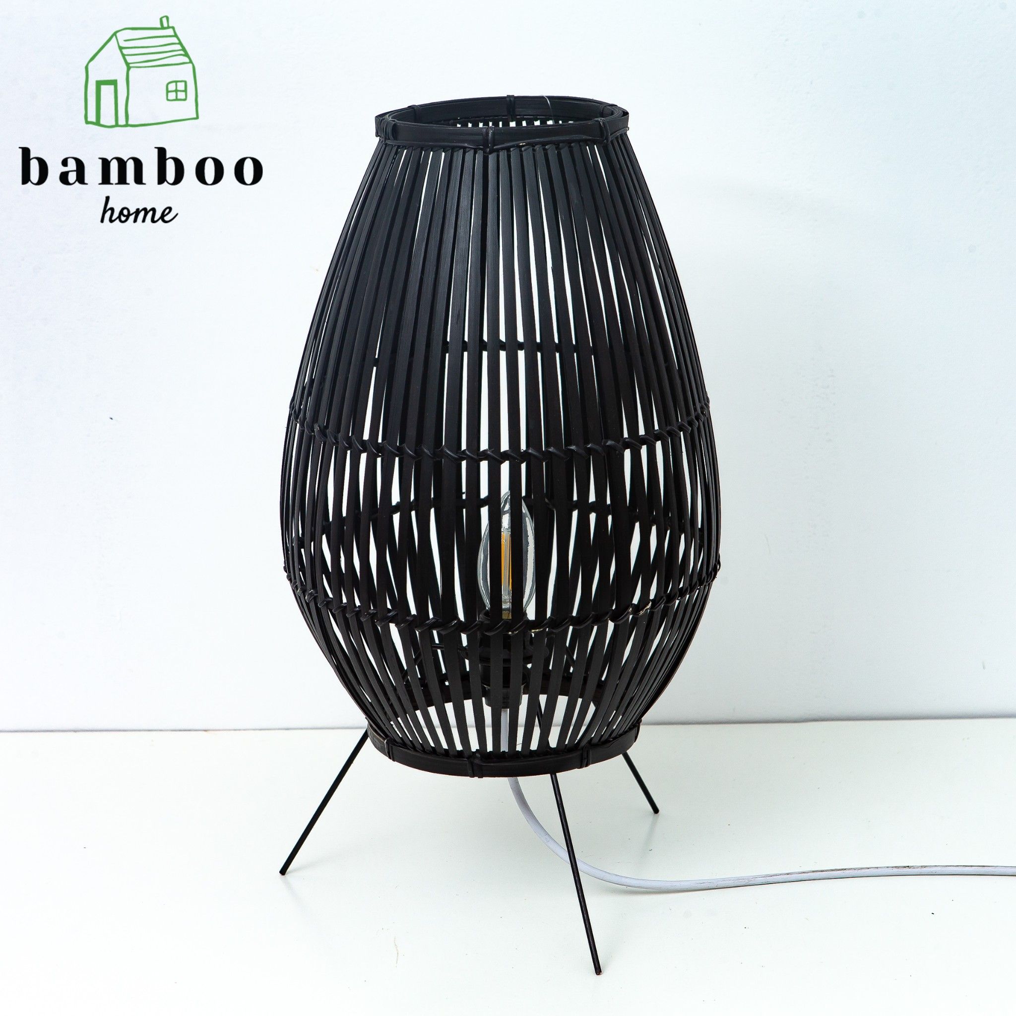 Đèn mây tre đan để bàn - Đèn mây tre - Thebamboo