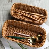 Khay đựng đồ đa năng BAMBOO HOME để đũa thìa, điều khiển hoặc trái cây hoa quả bánh mì trong siêu thị, nhà hàng