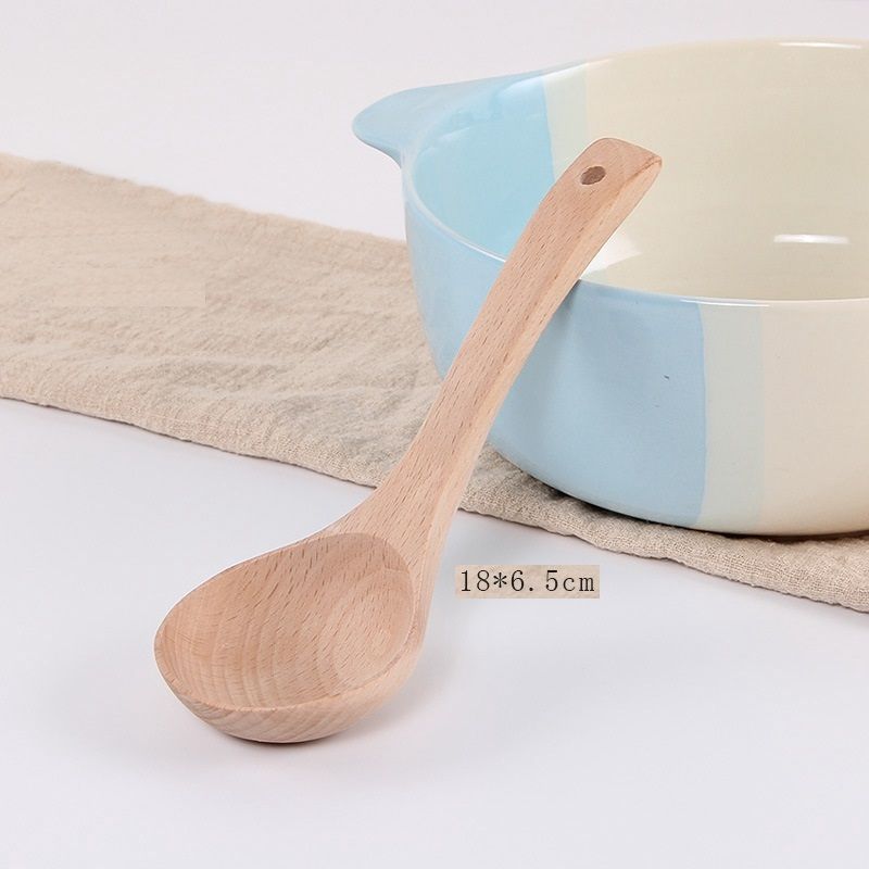 Muỗng thìa gỗ chống dính nhà bếp thủ công - bộ muỗng dài - The Bamboo