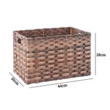 Giỏ đựng đồ đa năng BAMBOO HOME hình chữ nhật, có tay xách, để đồ phòng khách, phòng ngủ, decor trang trí nhà cửa