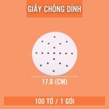 Giấy nến cho nồi chiên không dầu BAMBOO HOME 100 tờ giấy nến đục lỗ an toàn sức khỏe mẫu mới 2022